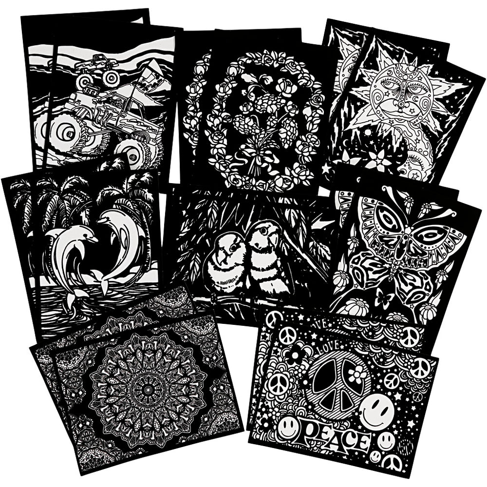 Creativ company velour plates, size 25x19 cm, 16 pieces in a box