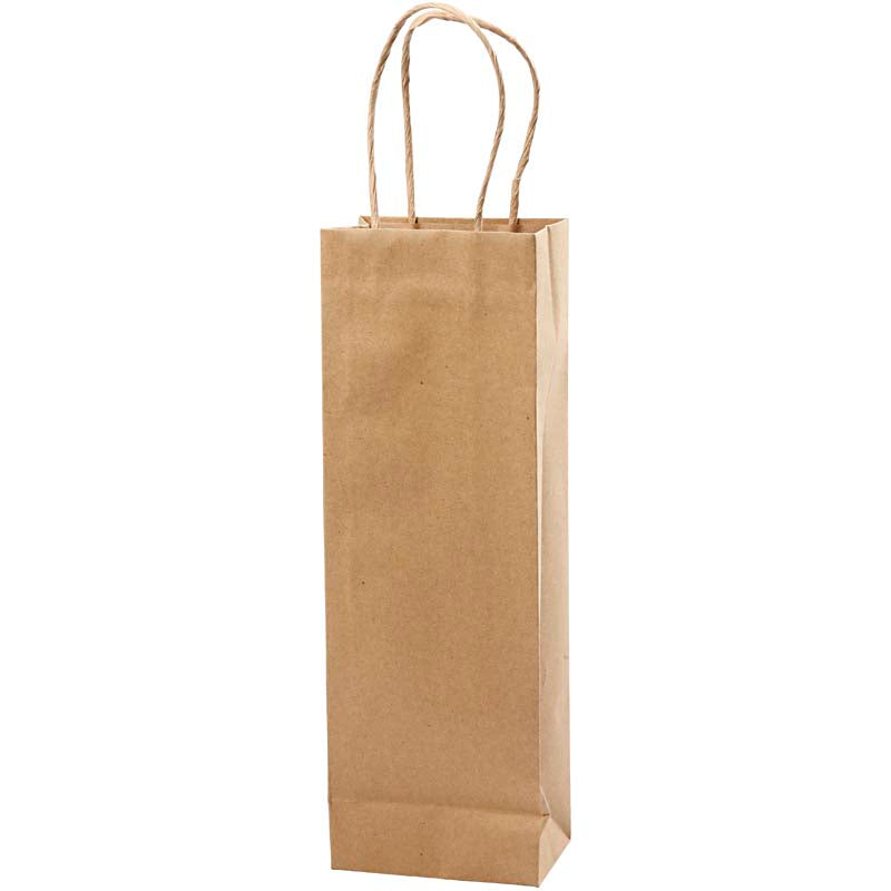 Creativ company paper bags, h: 36 cm, w: 13x8 cm, 125 g, brown, 10 pieces 1 box