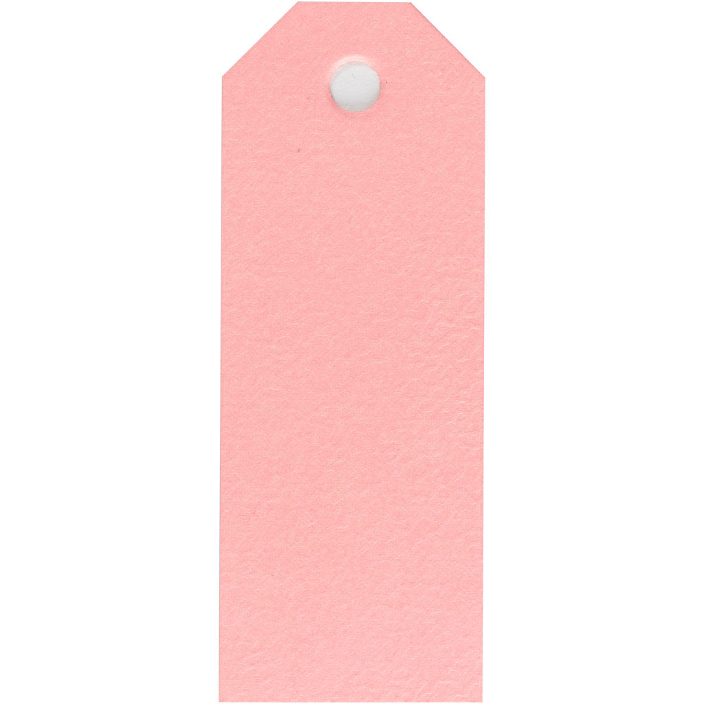 Creativ company manila labels, size 3x8 cm, 220 g, light red, 20 pieces in a box