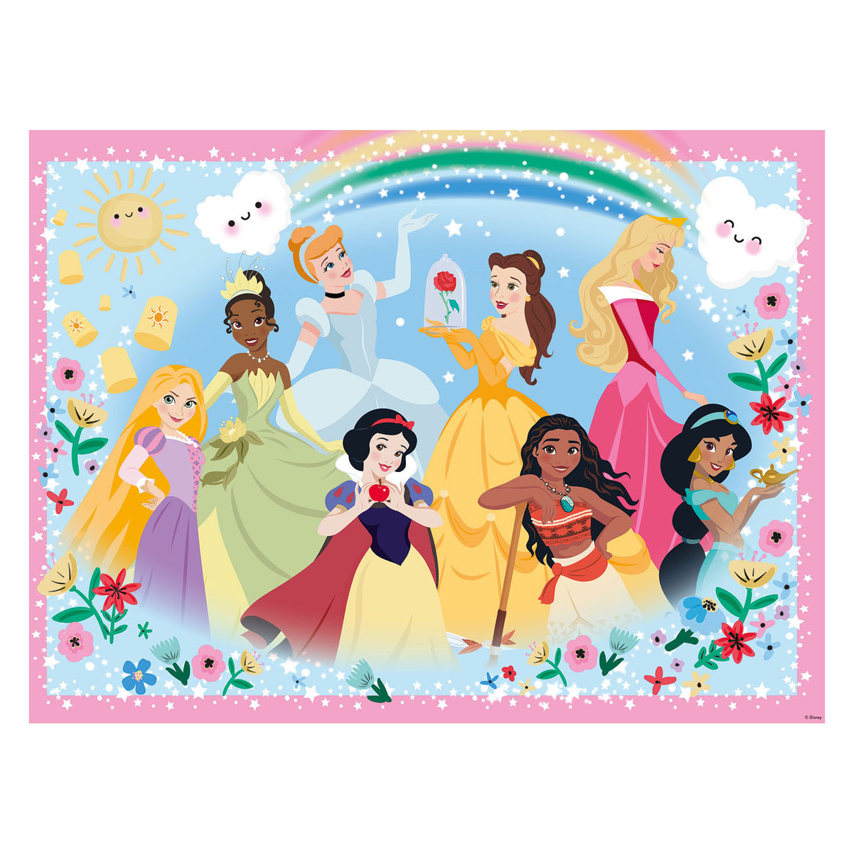 Ravensburger Disney Princess blizganti dėlionė, 100 vnt. xxl
