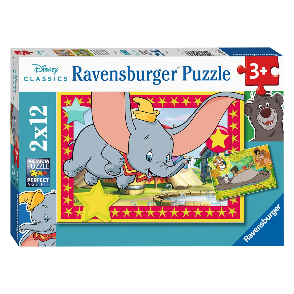 Ravensburger Disney Classics: Dombo e Jungle Book Leg Puzzle, 2x12st.