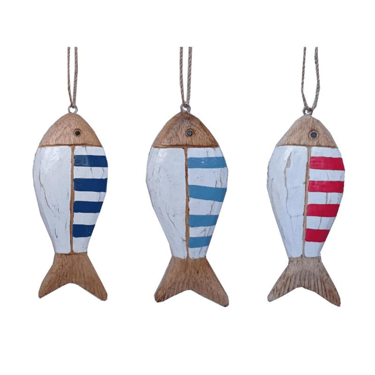 Cosydecor vis hanger hout 16x6x2cm