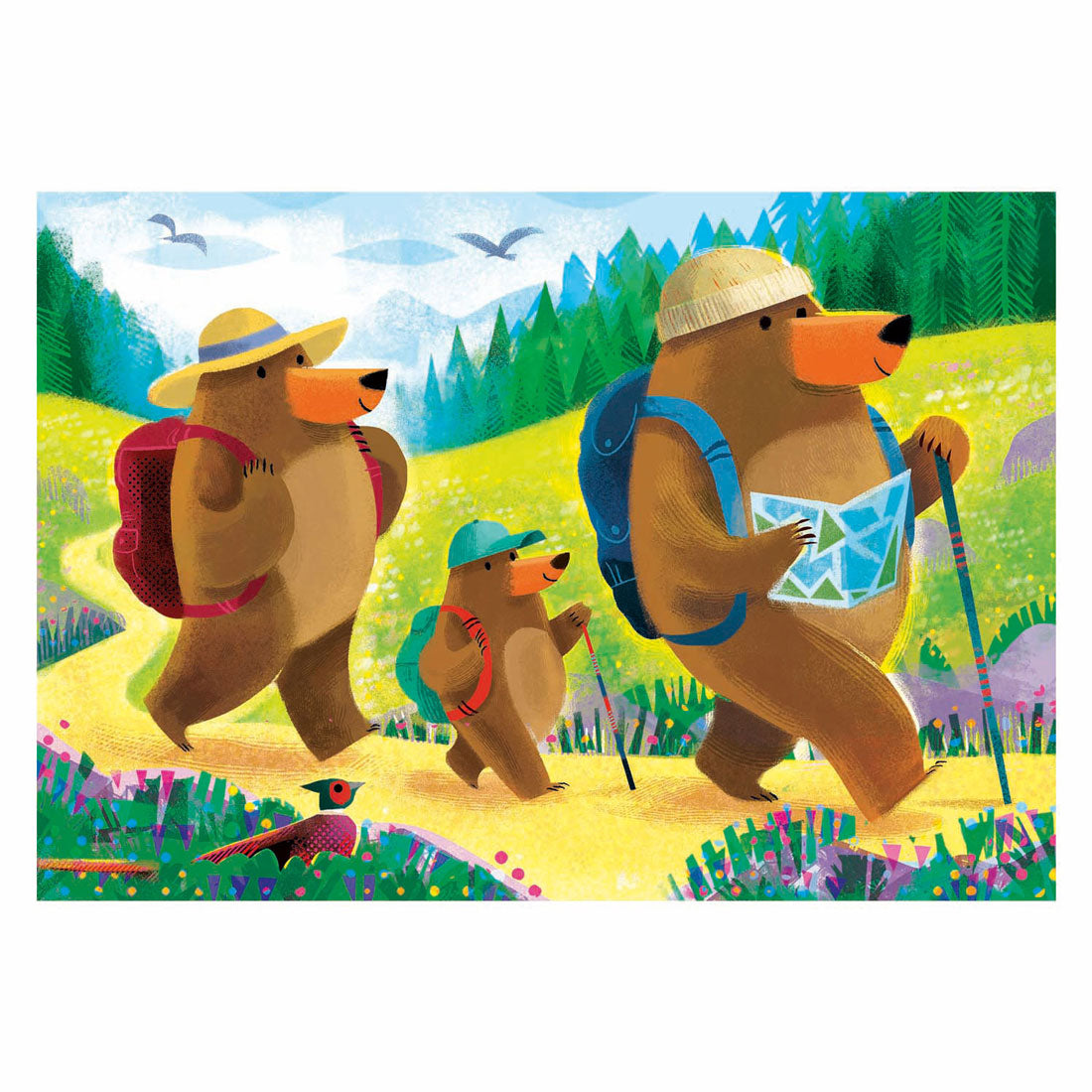 Ravensburger jigsaw puzzle bear family holiday - 2x24 pcs.