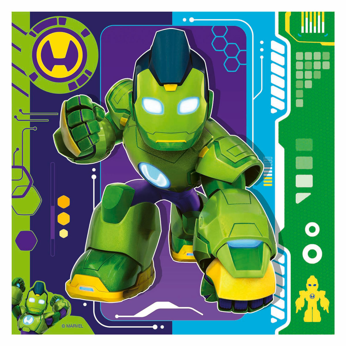 Quebra-cabeça Ravensburger homem de ferro e seus amigos maravilhosos - 3x49pcs.