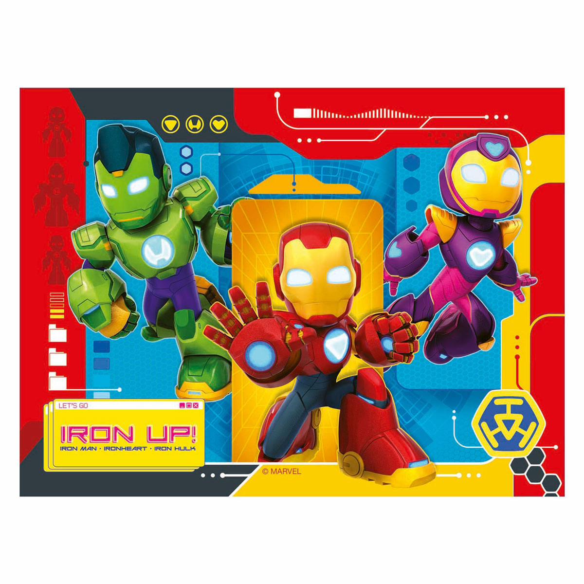 Skládačka Ravensburger iron man a jeho fantastickí přátelé - 4 hádanky