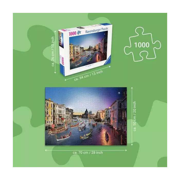 Ravensburger rompecabezas Venecia del día a la noche - 1000 piezas.