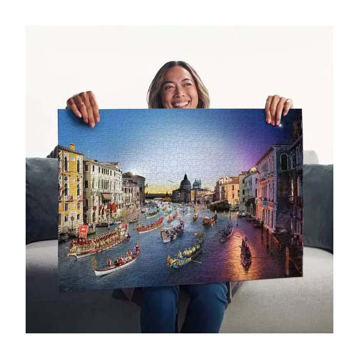 Ravensburger rompecabezas Venecia del día a la noche - 1000 piezas.