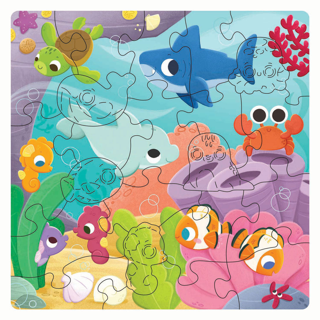 Ravensburger houten legpuzzel onderwaterdieren - 22st.