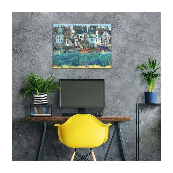 Ravensburger legpuzzel haven van wonderen - een bruisende fantasiehaven - 1500st.