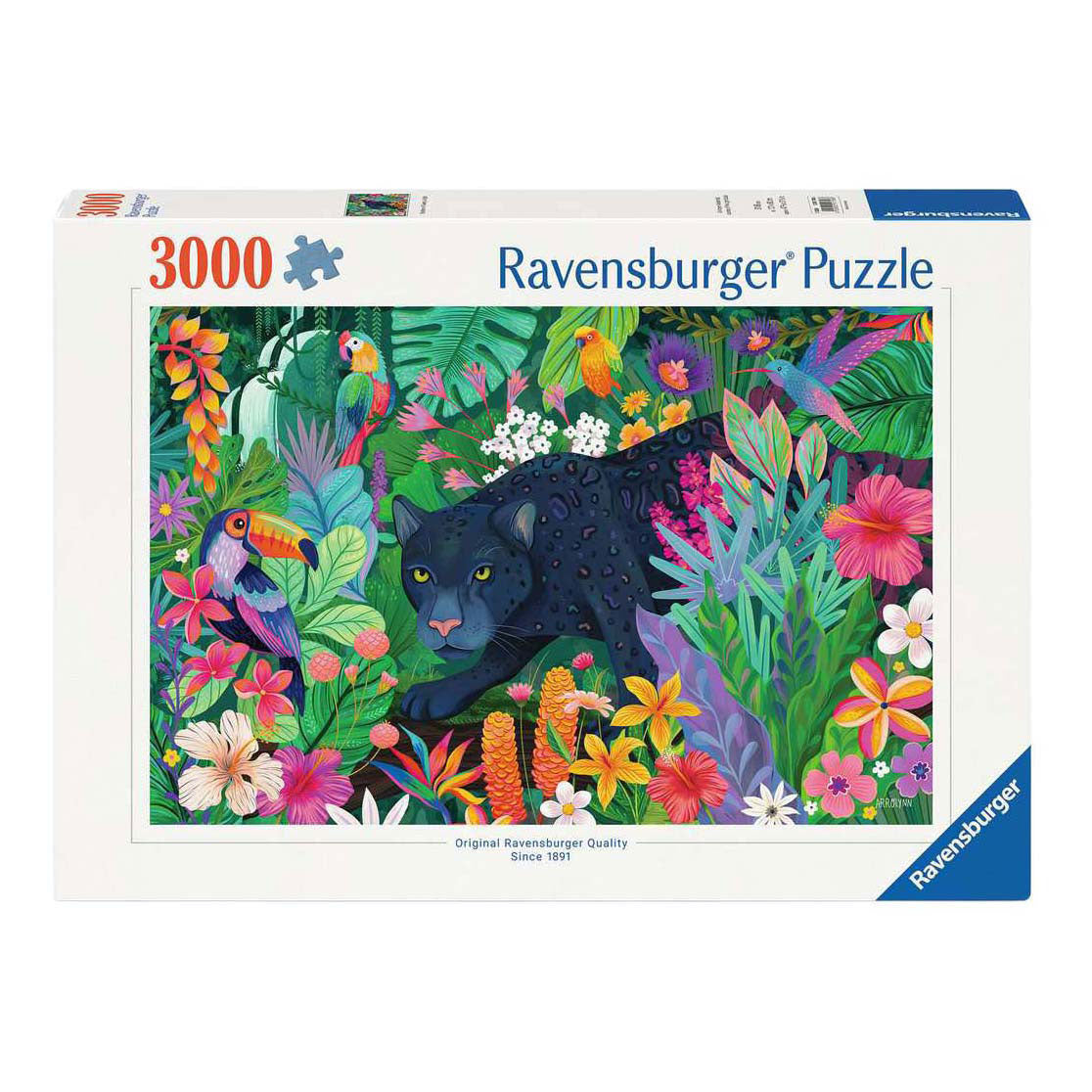 Ravensburger Jigsaw Puzzle Panther in Flowery Jungle - 3000 Pieces