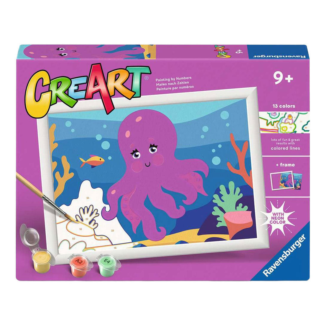 Ravensburger CreArt Paint by Number - Octopus (Neon)