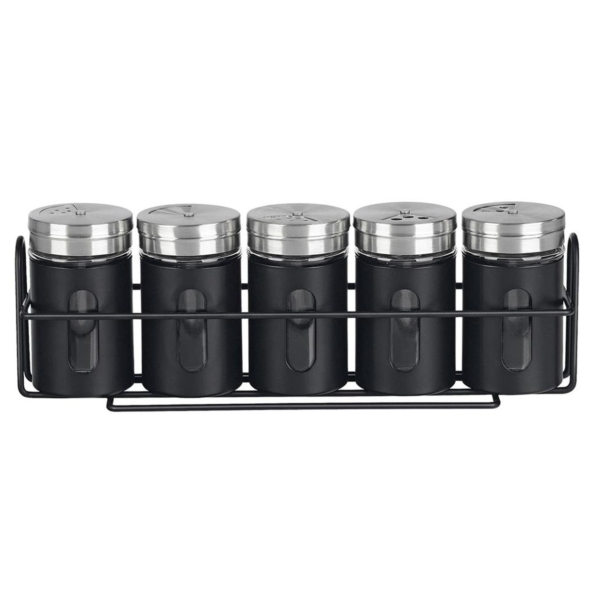 Kräutersprühfenster mit rack schwarzen 5 Teilen