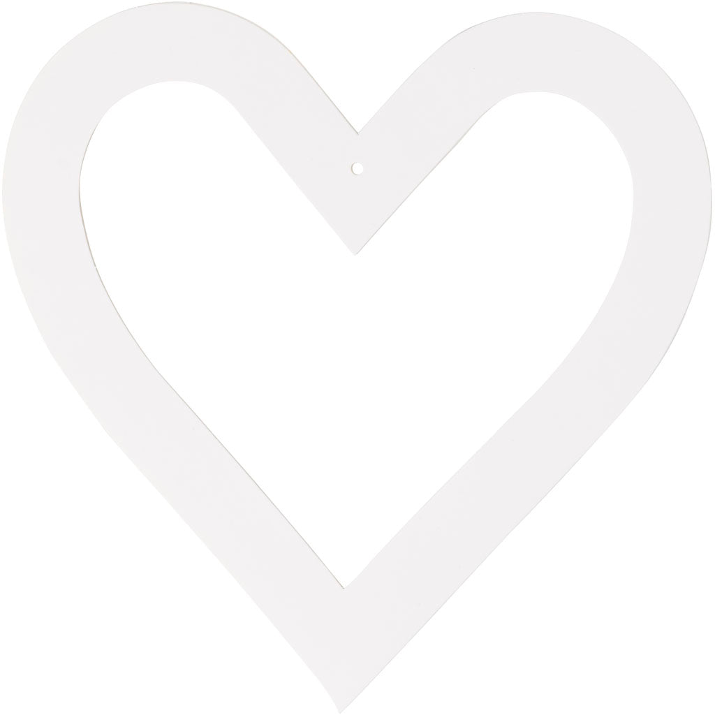 Creativ company heart frames, size 18x18 cm, 230 gr, white, 16 pieces in a box
