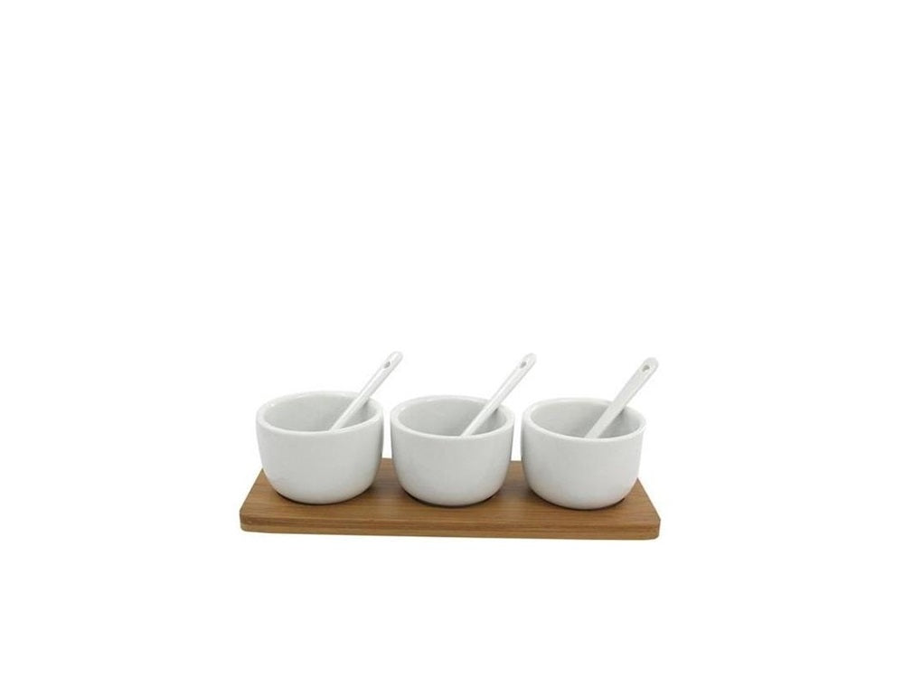 Food for fun sauce set 7-piece with wooden board