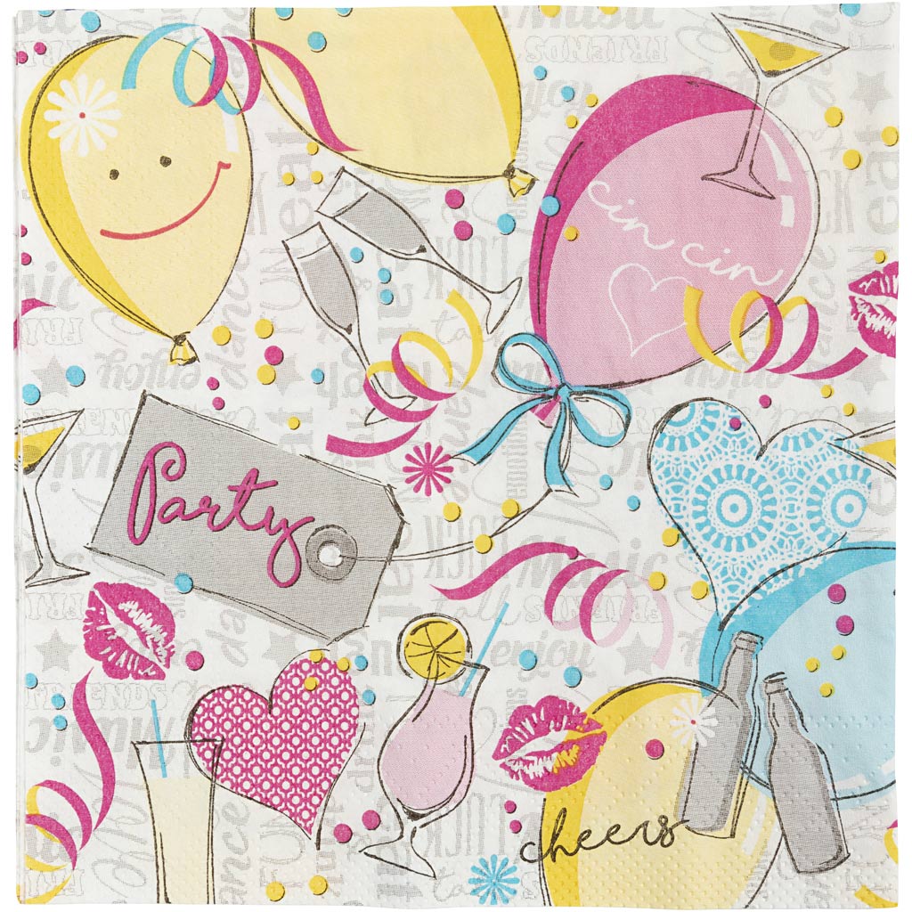 Creativ company napkins, size 33x33 cm, 20 pieces in a box