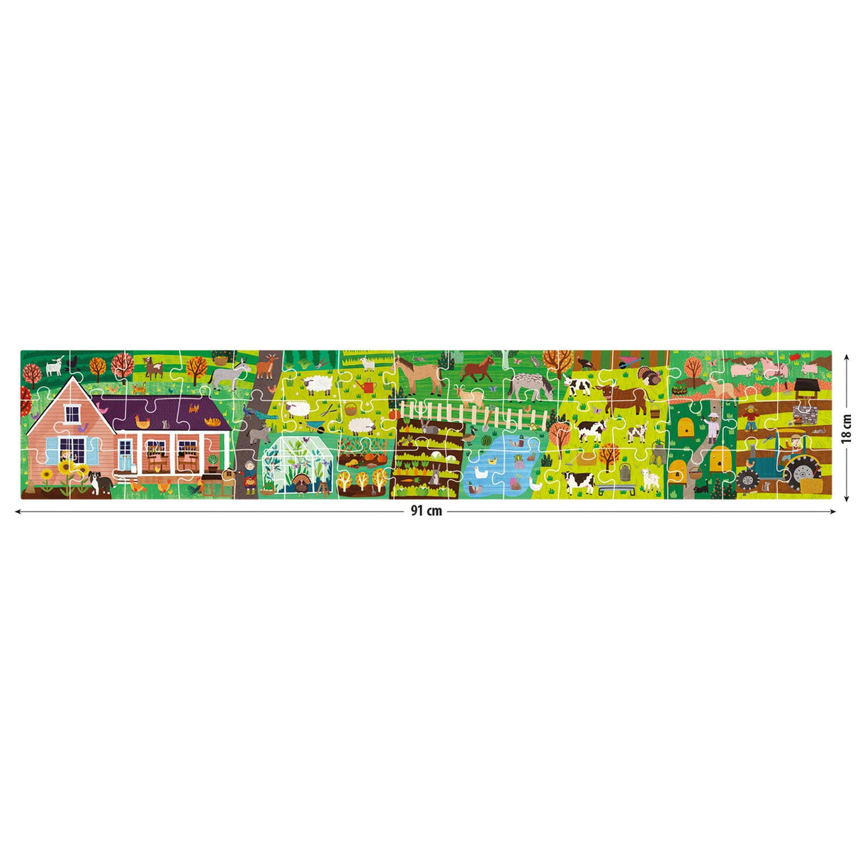 Headu Jigsaw Puzzle Farm mit wiederverwendbaren Aufklebern