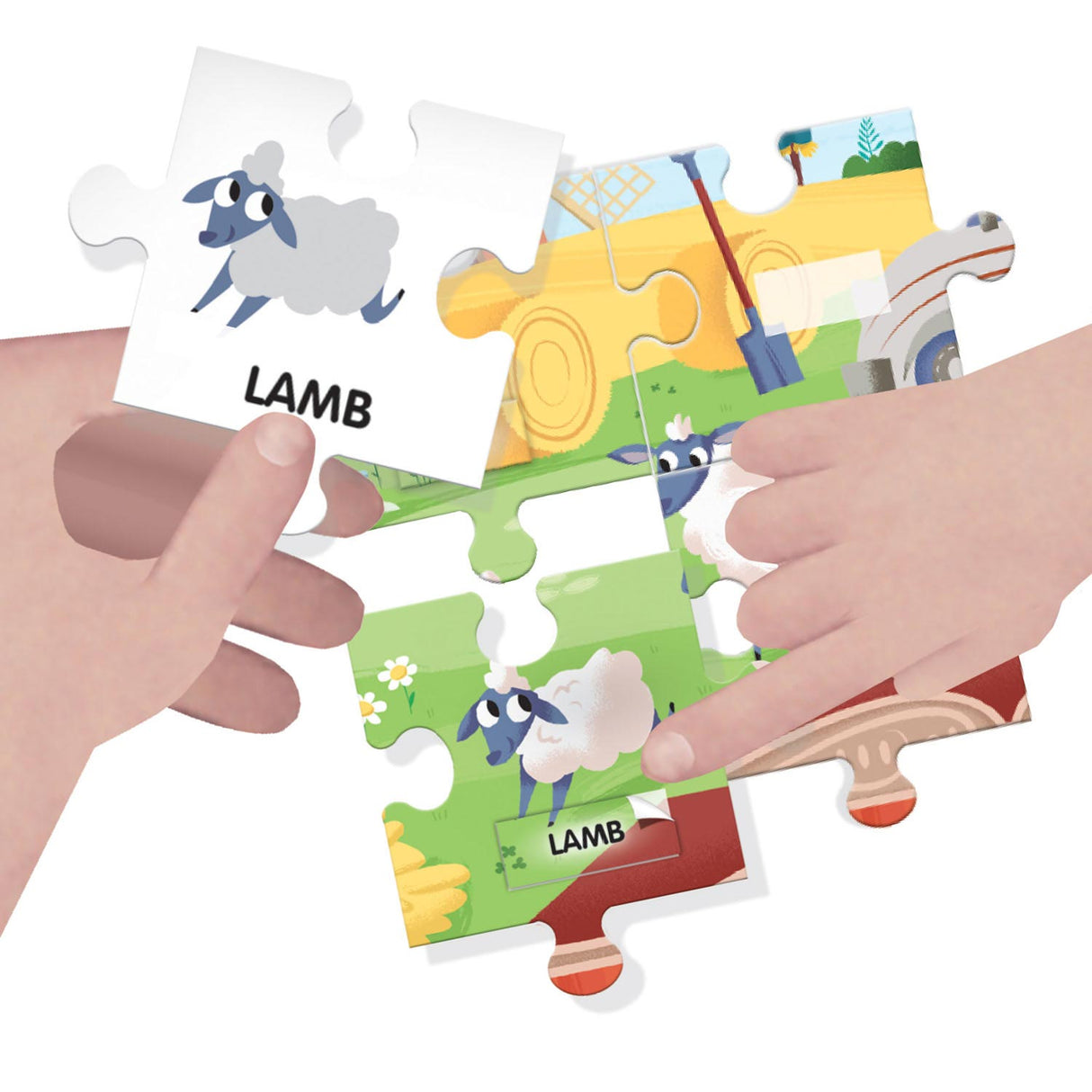 Headu Easy English 100 Words Farm, 108pcs. (AND)