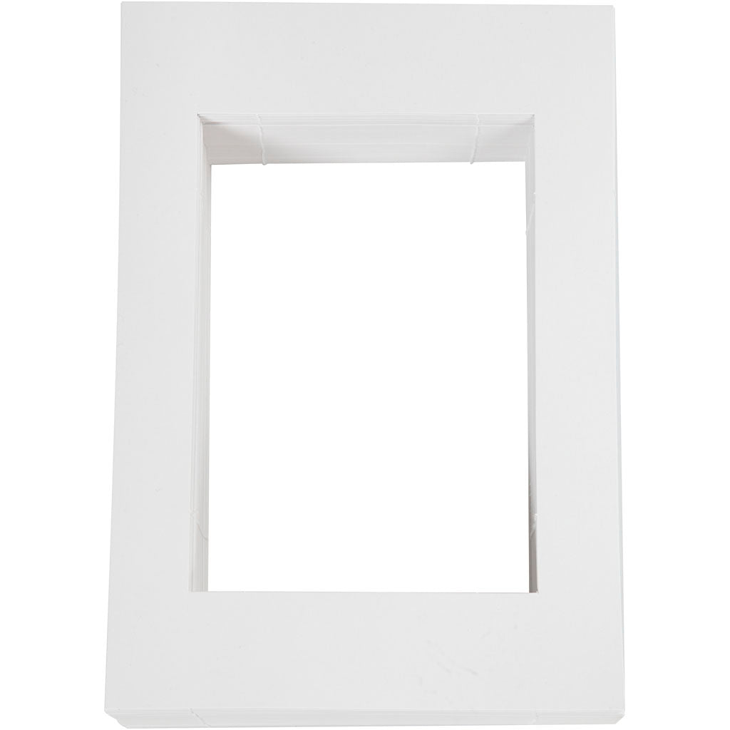 Creativ company passepartout frames, size 19.8x28 cm, 500 gr, white, 100 pieces 1 box