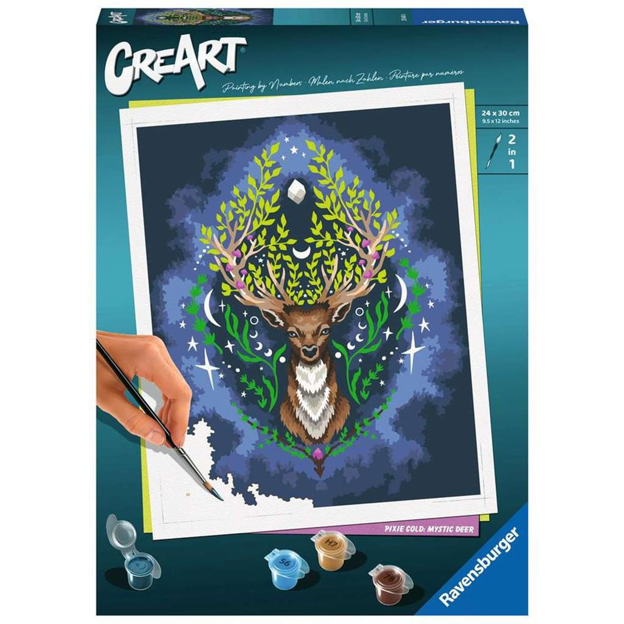Ravensburger Crect Paint według numeru - Pixie Cold: Mystic Deer