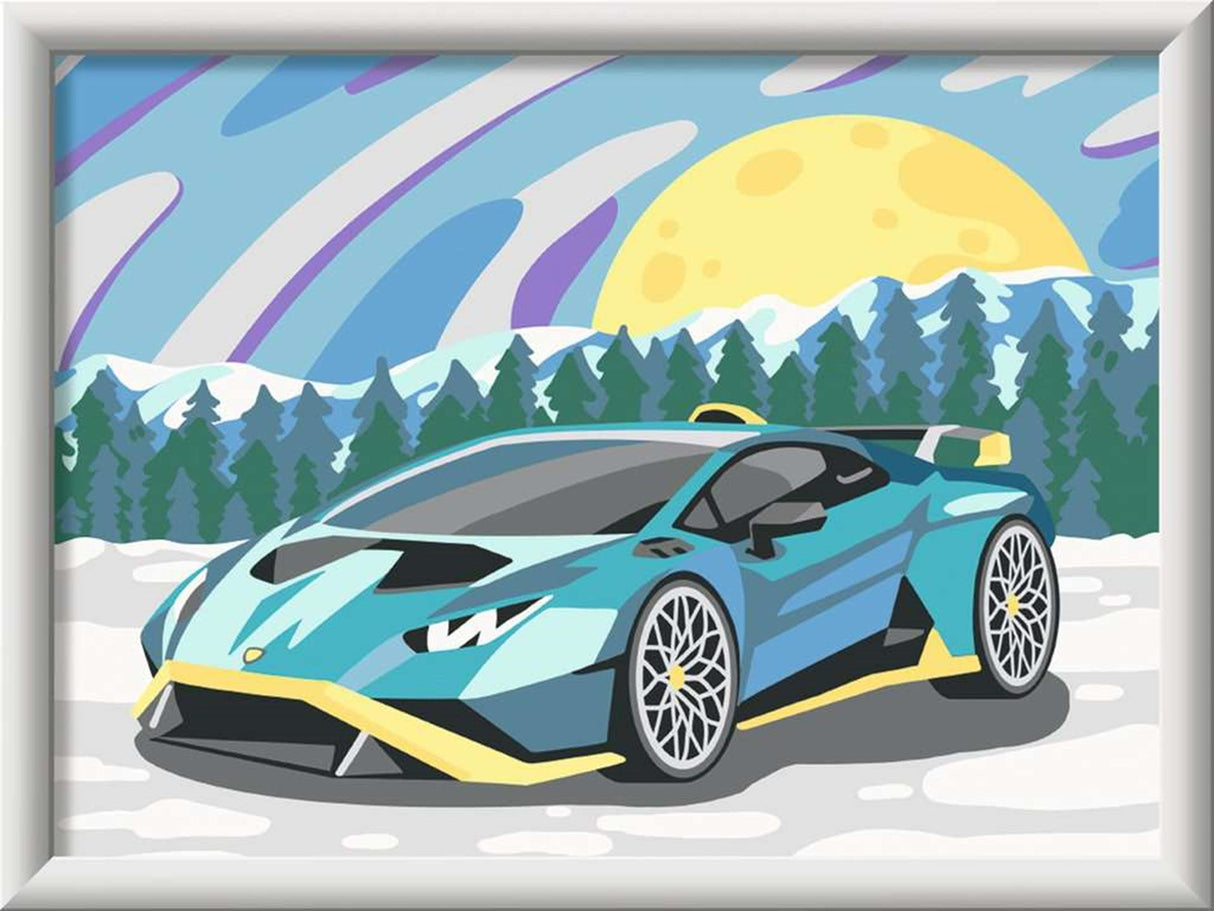 Ravensburger Kreart Gemälde von Number Blue Lamborghini