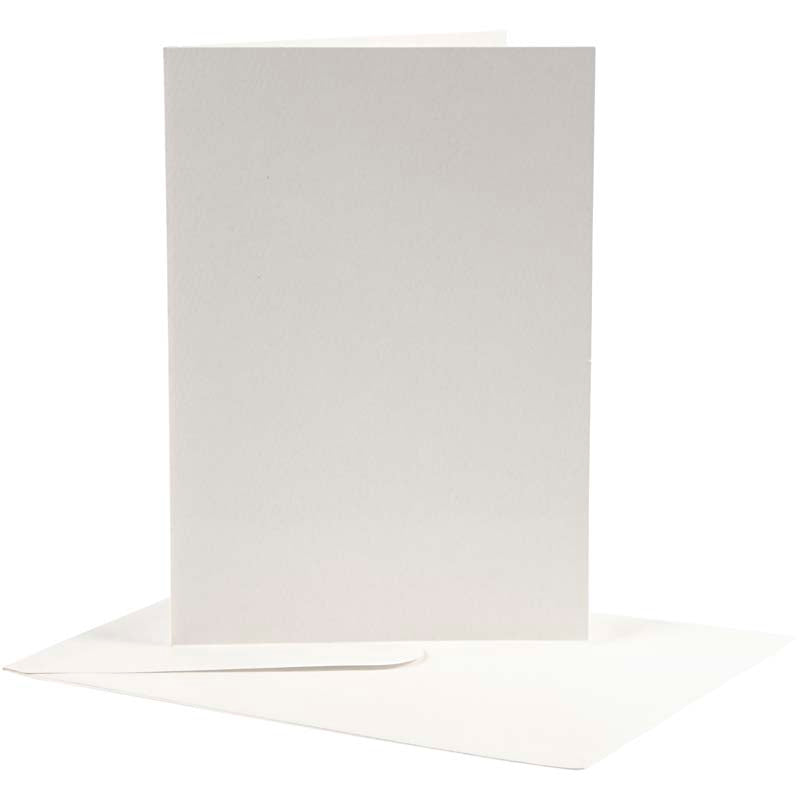 Creativ company cards and envelopes, card size 12.5x17.5 cm, envelope size 14x19 cm, off-white, 10 sets in 1 box