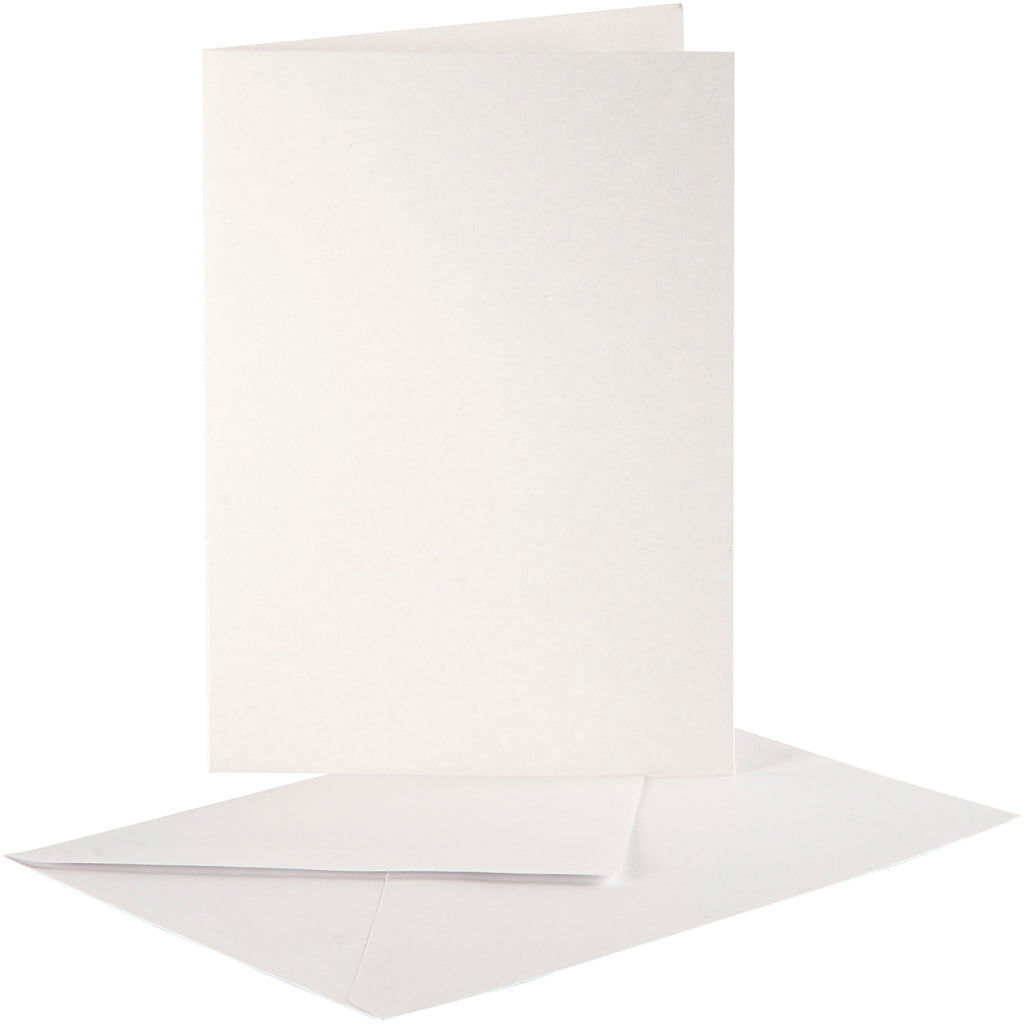 Creativ company mother-of-pearl cards and envelopes, card size 10.5x15 cm, envelope size 11.5x16.5 cm, cream, 10 sets 1 box