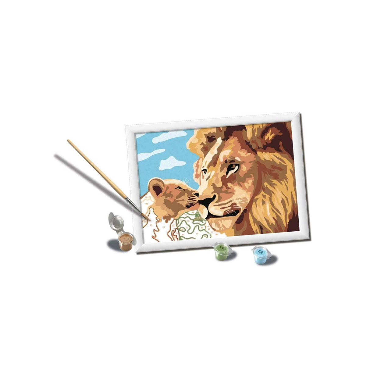 Ravensburger Creart Leeuw mit Babymalerei nach Nummer