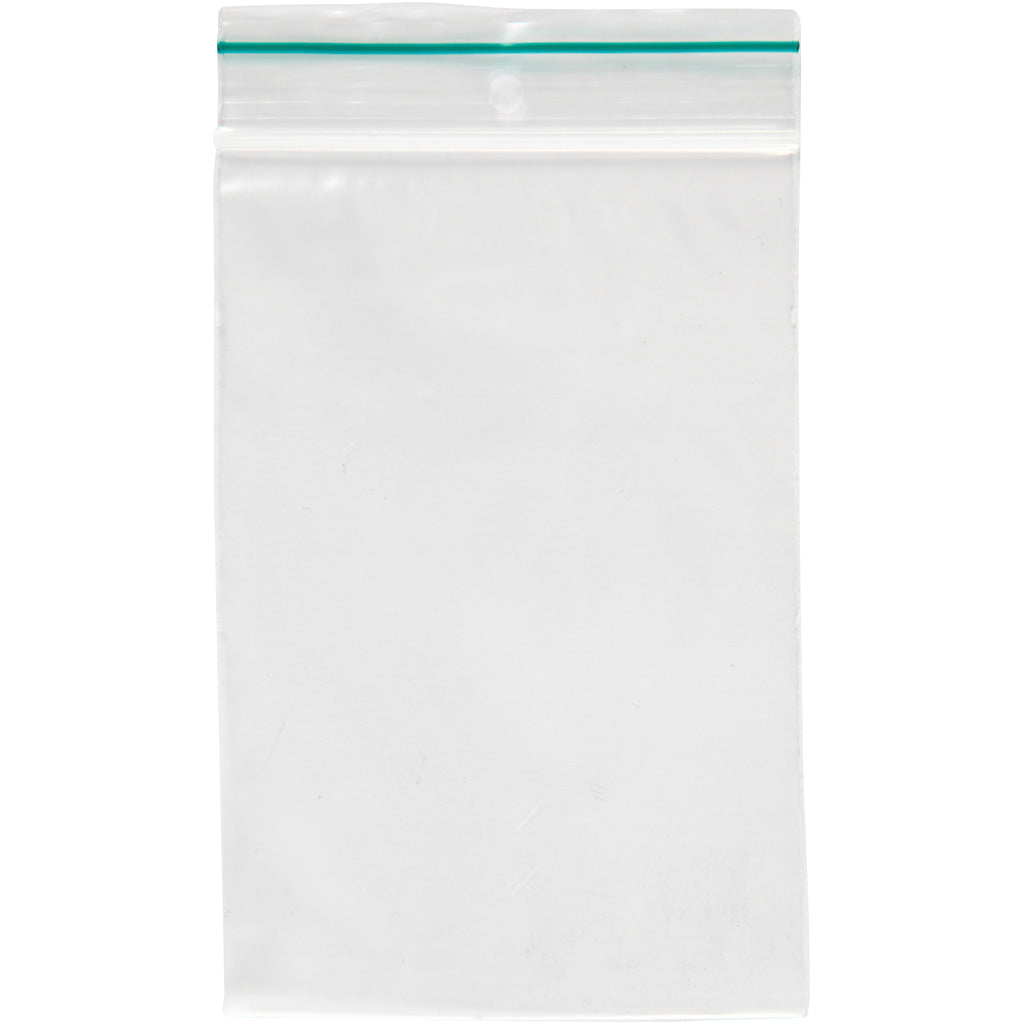 Zip lock bags, size 8x12 cm, thickness 0.05 mm, 100 pieces in a box
