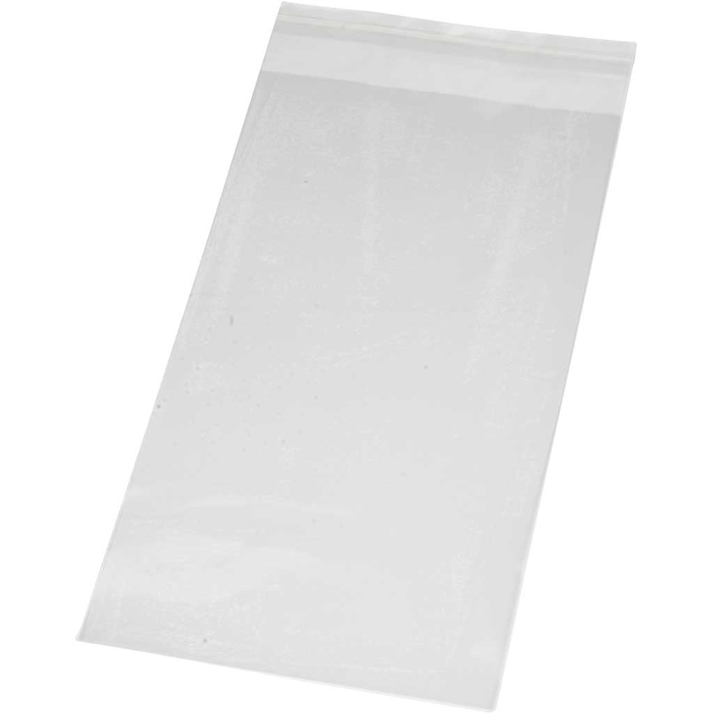 Creativ company cellophane bags, h: 22 cm, w: 12 cm, thickness 25 my, 200 pieces 1 box
