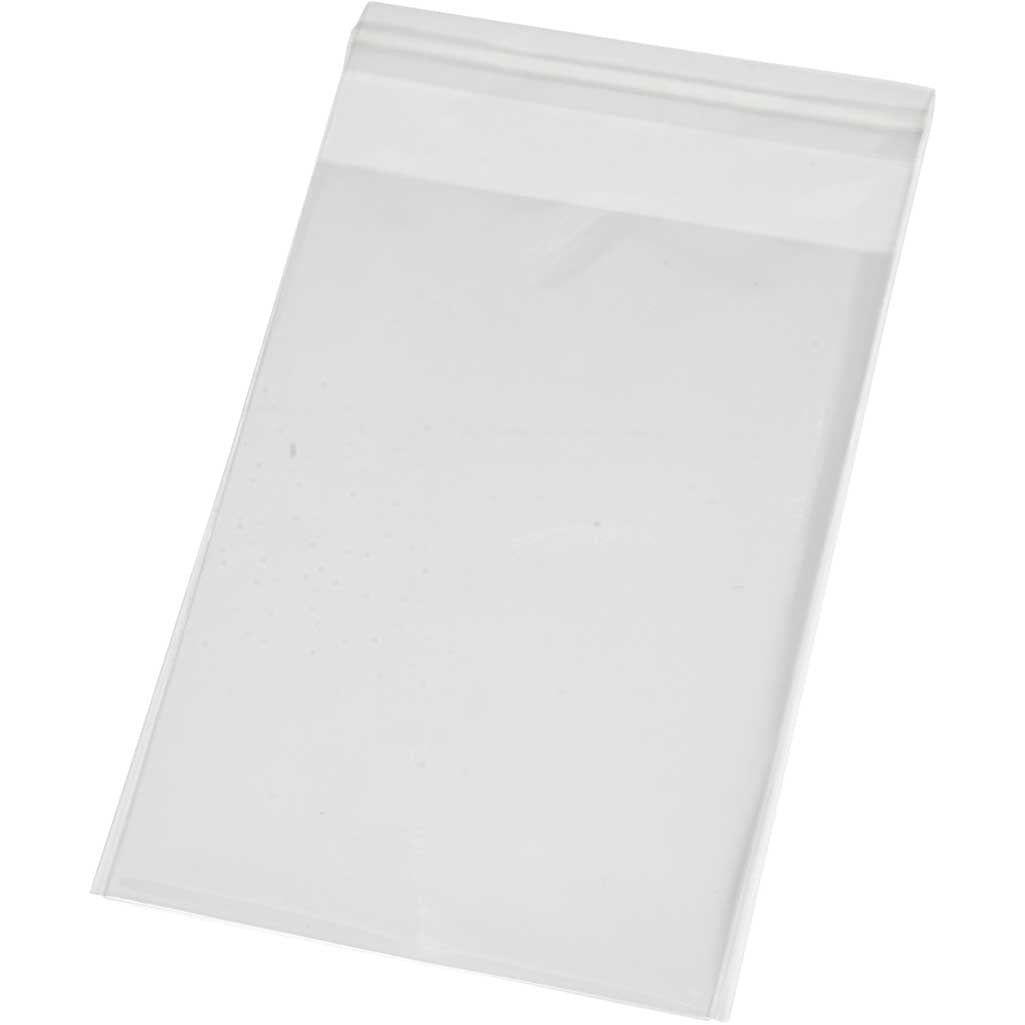 Creativ company cellophane bags, h: 12,9 cm, w: 9,7 cm, thickness 25 my, 20 pieces 1 box