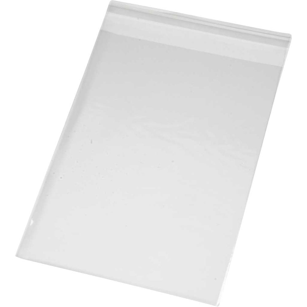 Creativ company cellophane bags, h: 17,3 cm, w: 12,3 cm, thickness 25 my, 20 pieces 1 box