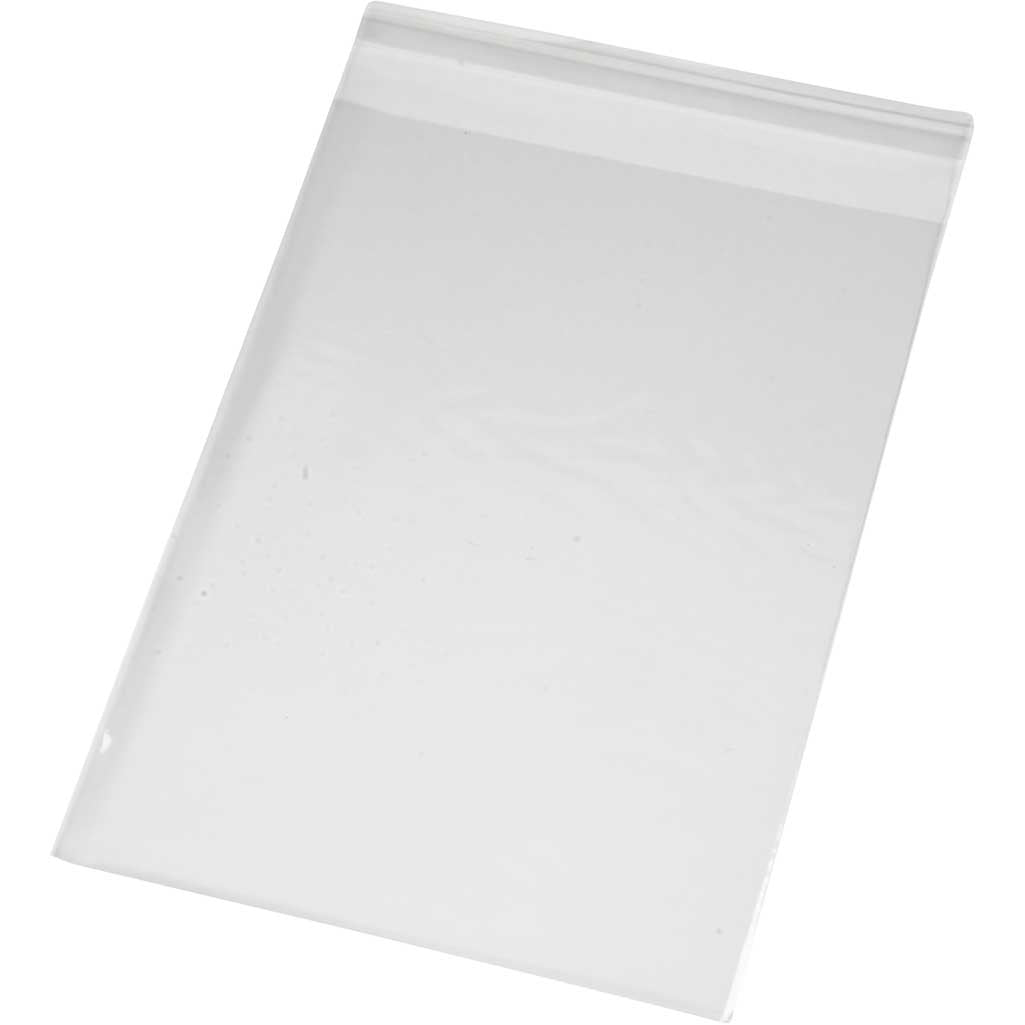 Creativ company cellophane bags, h: 17,3 cm, w: 12,3 cm, thickness 25 my, 20 pieces 1 box