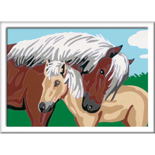 Ravensburger Creart Painting at Number - Madre e puledro