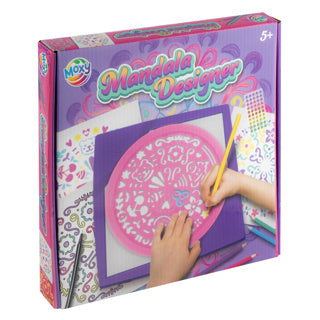 Creative craft group mandala designer 25x25 cm 6 crayons, 10 sheets and 50 stones