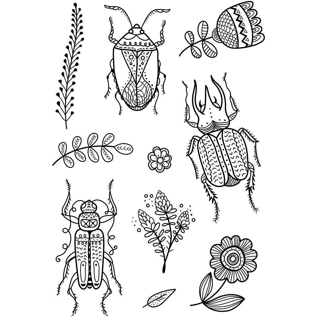 Creativ company silicone stamps, insects, sheet 11x15.5 cm, 1 sheet