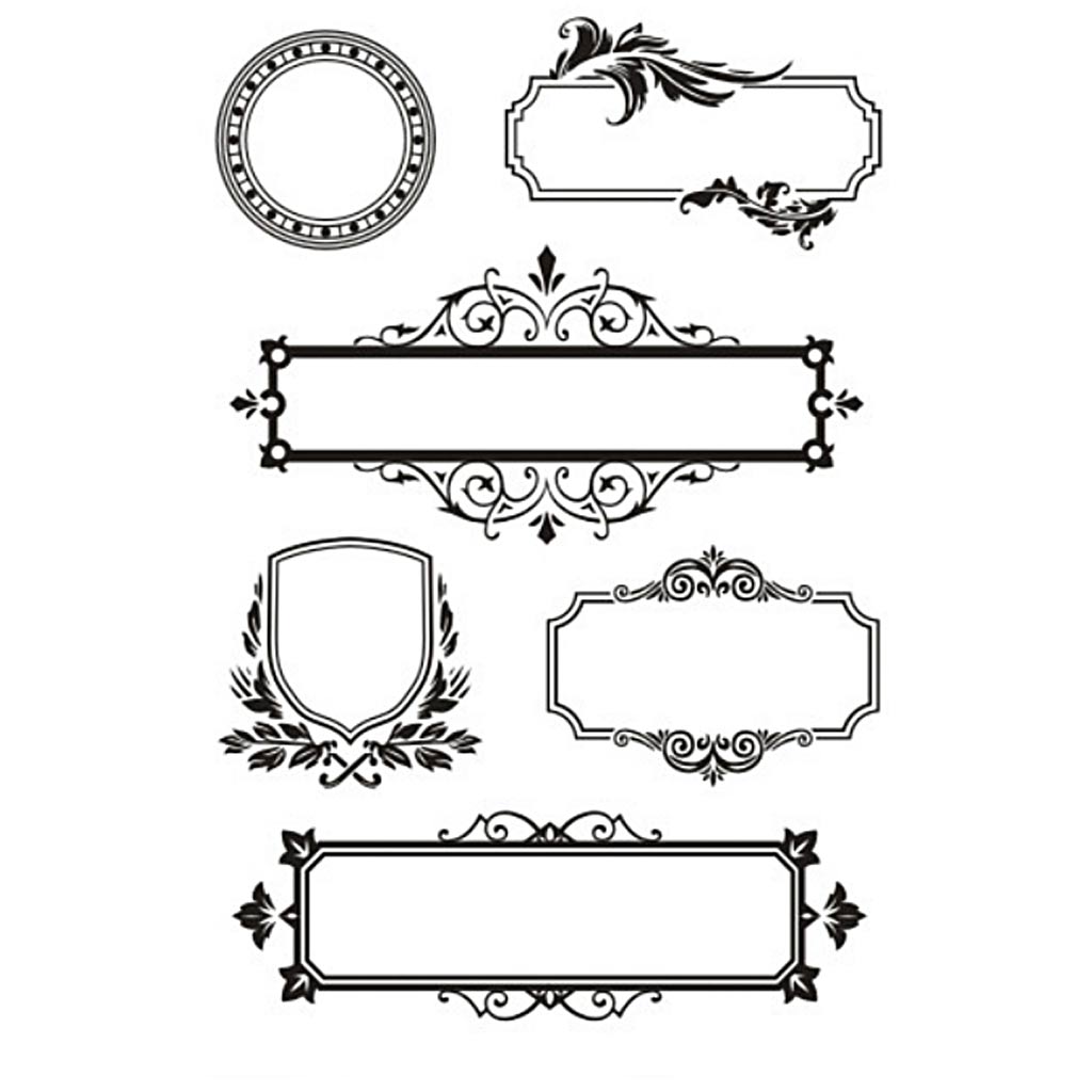 Creativ company silicone stamps, frames with ornaments, sheet 11x15.5 cm, 1 sheet