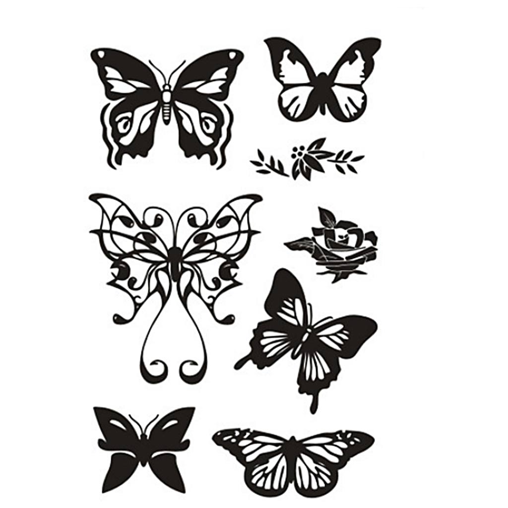 Creativ company silicone stamps, butterflies, sheet 11x15.5 cm, 1 sheet