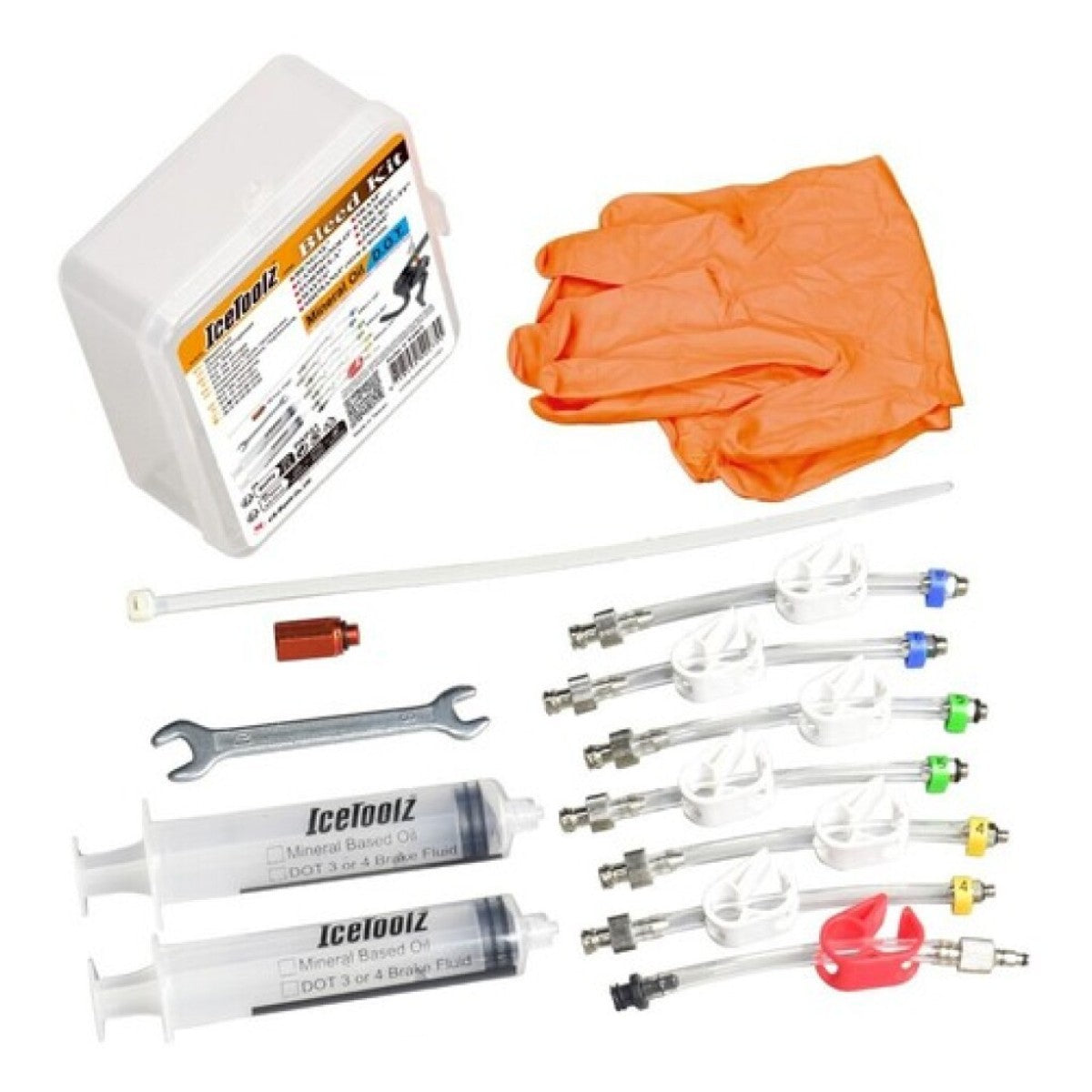 Комплект обезвъздушаване (обезвъздушаване) на хидравлична дискова спирачка Icetoolz