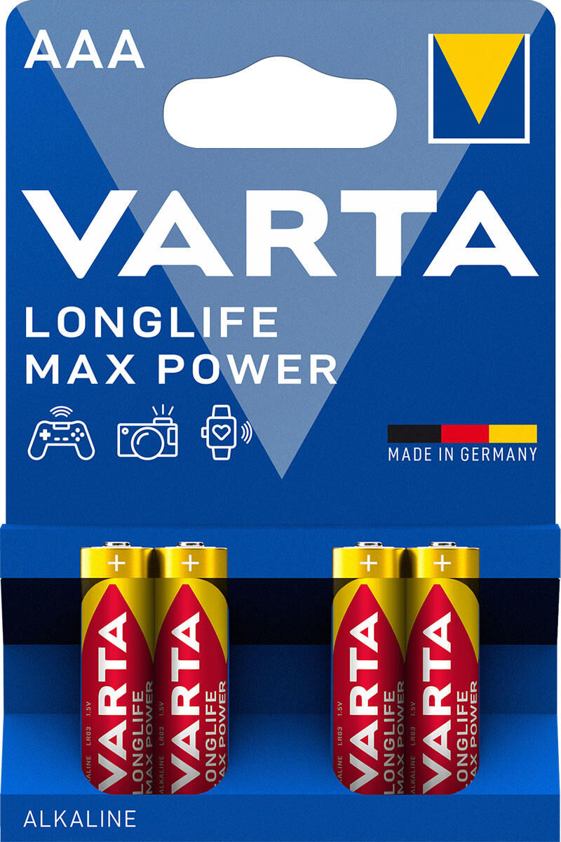 Varta batterie longue durée de vie puissance maximale micro maxpower longue durée de vie 4er-sb aaa