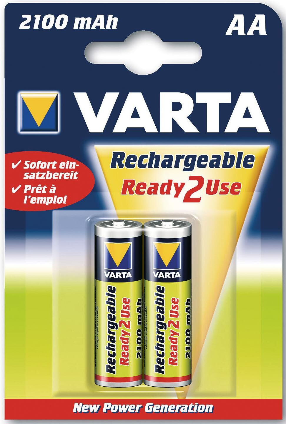 Varta akku ladattava mignon power akku 2er-sb 2100mah