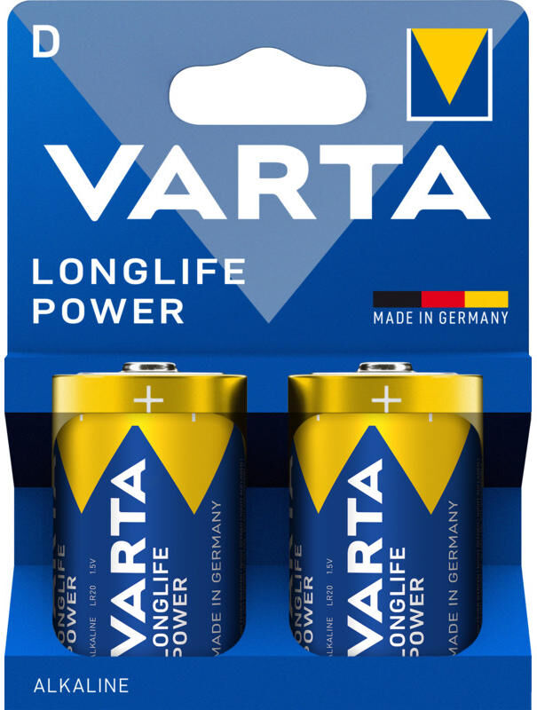 Varta battery longlife power - high energy battery mono 2-piece blis longlife