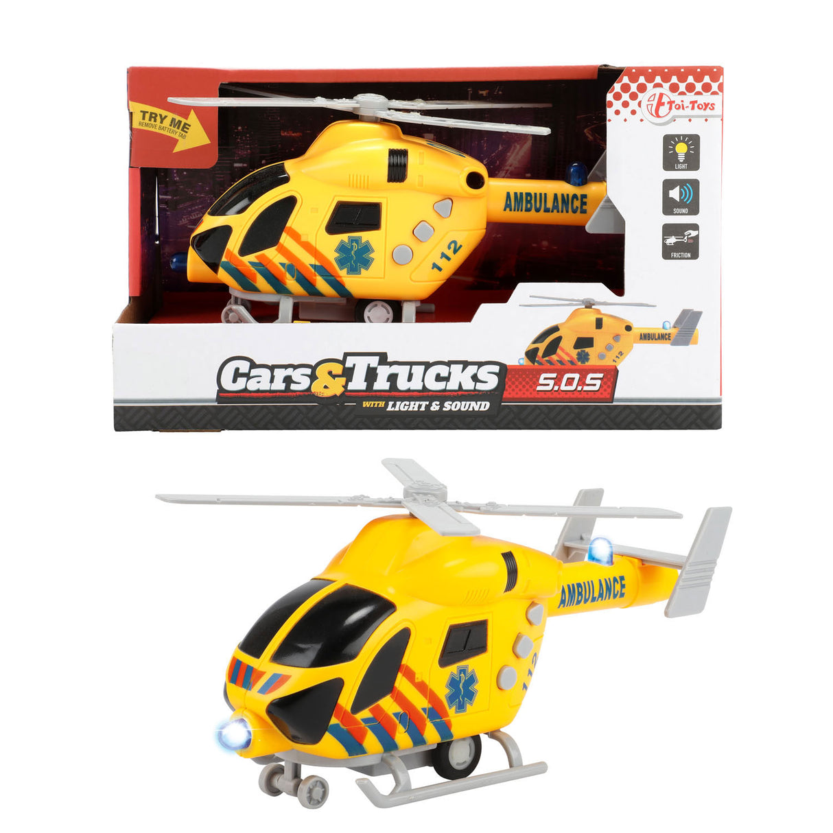 Toi-Toys Trauma Helicopter con luz y sonido