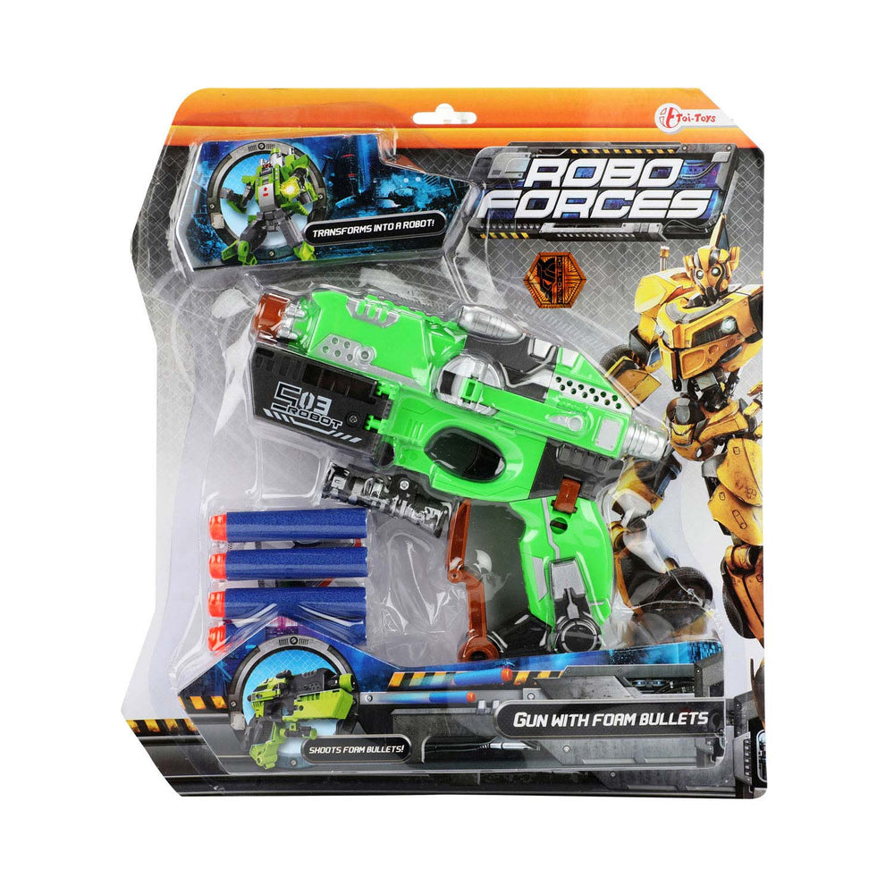 Roboforces ag athrú gunna robot le saigheada cúr