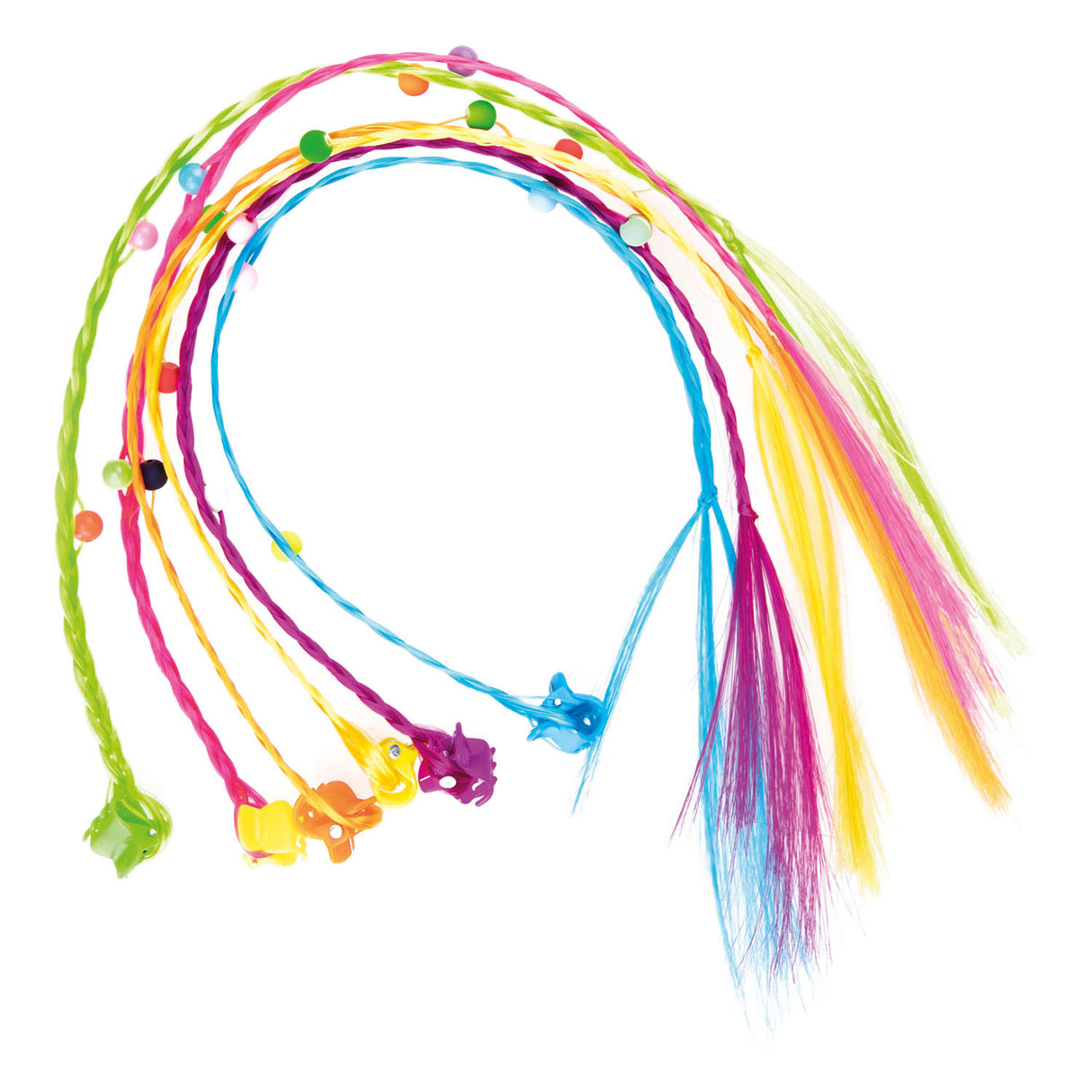 Toi-toys haarlok haarclip met hartjes, 6st.