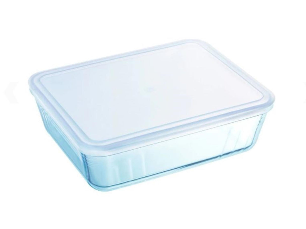 Contenitore per alimenti in vetro Pyrex per cottura e congelamento con coperchio da 1,5 l
