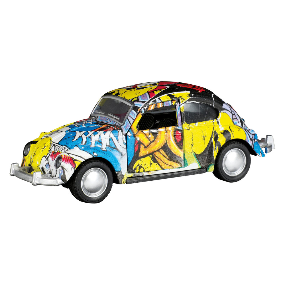 Voiture de graffitis en métal