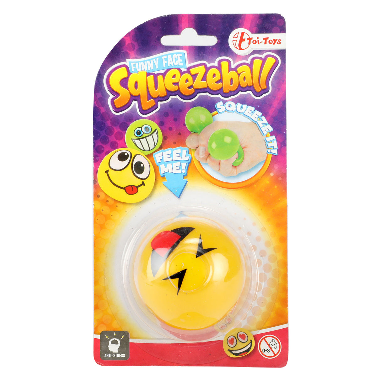 Toi-toys squeeze ball smiley face