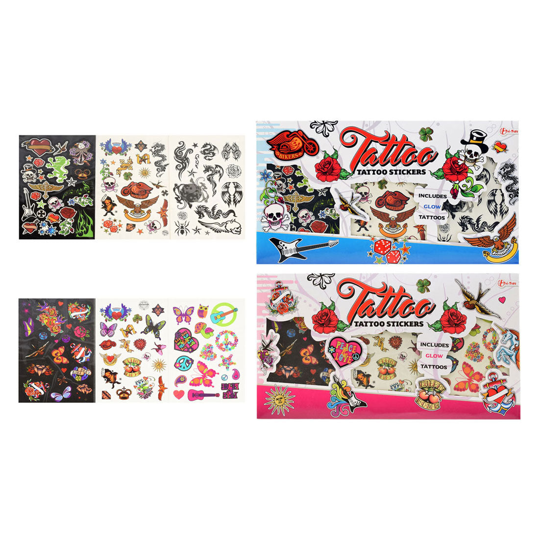 Toi-Toys Tattoostickers med glød i mørket