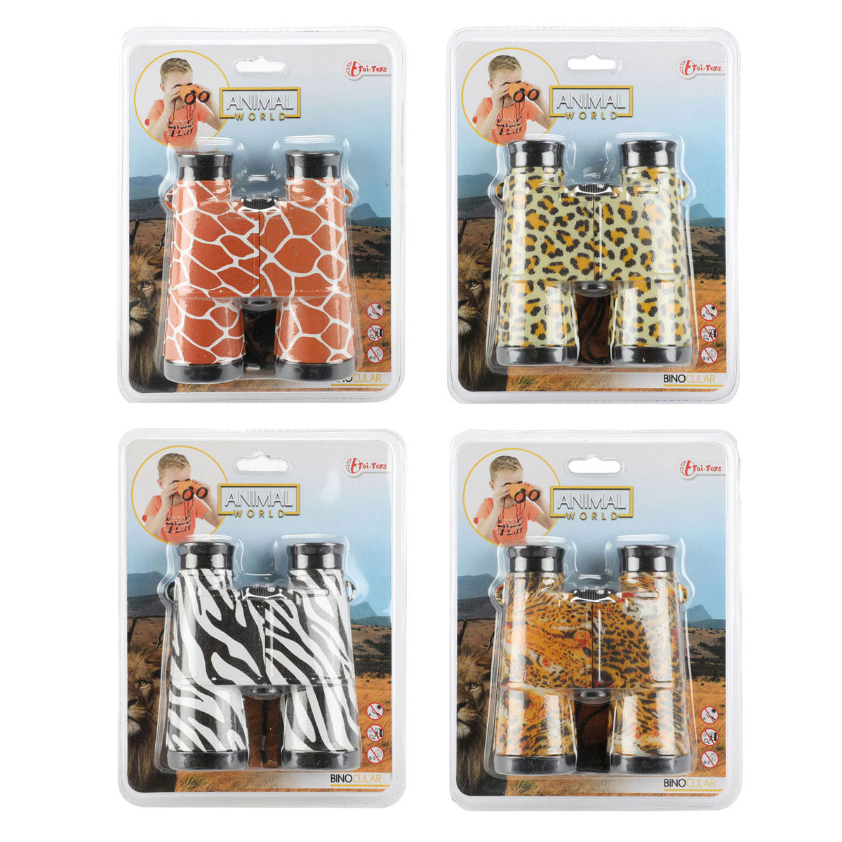 Toi-toys Animal World Binocols con stampa animale