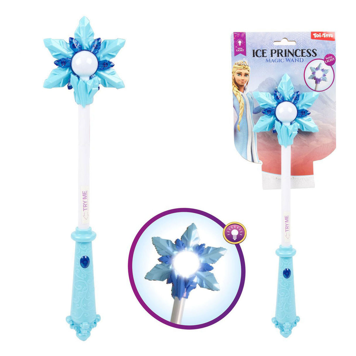 Toi-toys stebuklingos lazdelės perlas su šviesa